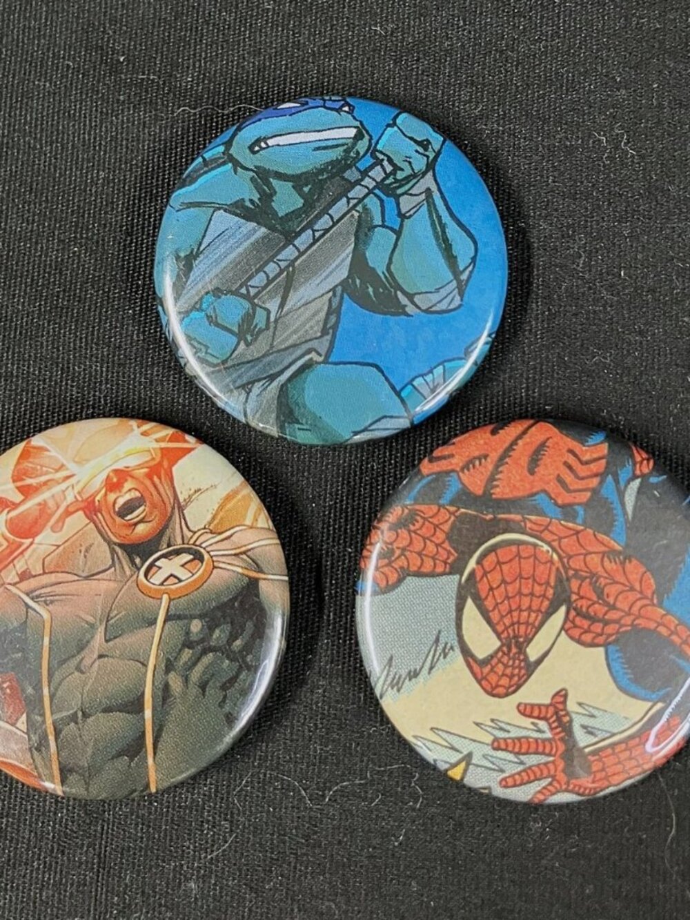 Handmade 3 Count Superhero Comic Style Button Magnets Set